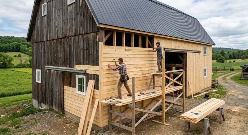 Barn Siding Installation in Durham, NH