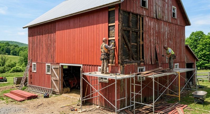 Barn Siding Replacement in Hollis Center, ME