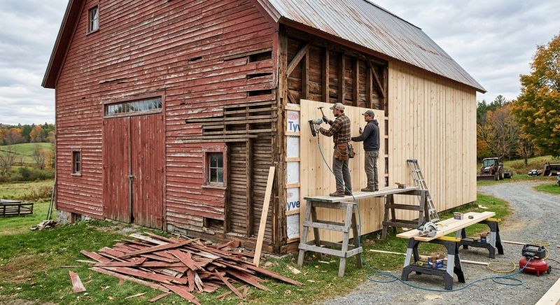 Barn Siding Replacement in Kennebunk, ME
