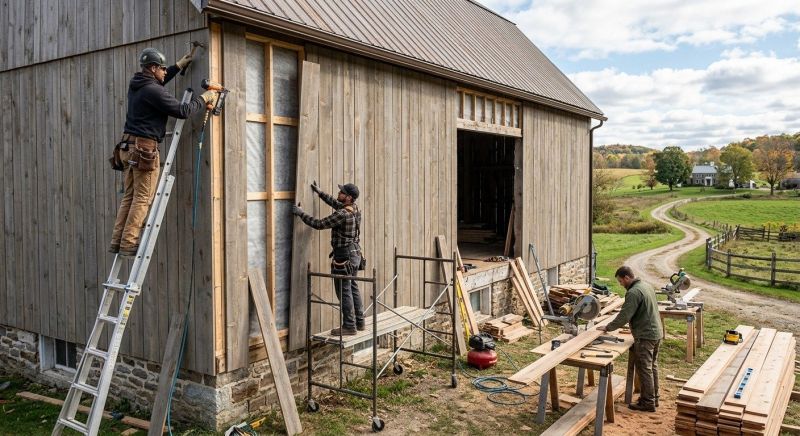 Barn Siding Replacement in Scarborough, ME