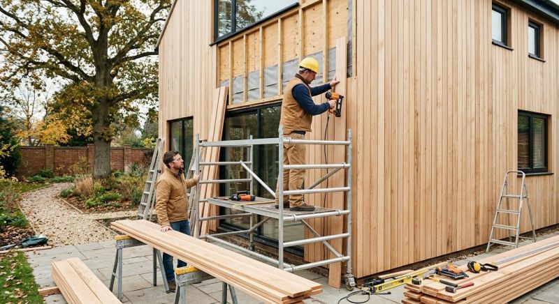 Cedar Cladding Installation in Wells, ME