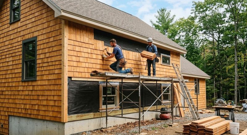 Cedar Siding Installation in East Waterboro, ME