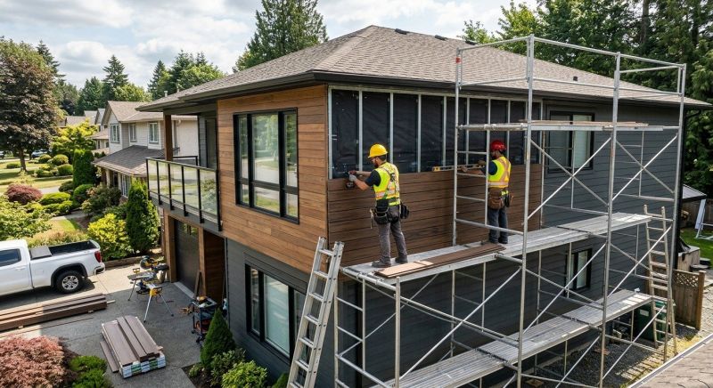 Facade Cladding Installation in Wells, ME