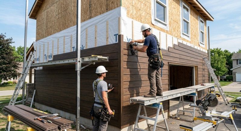 Faux Wood Siding Installation in Buxton, ME