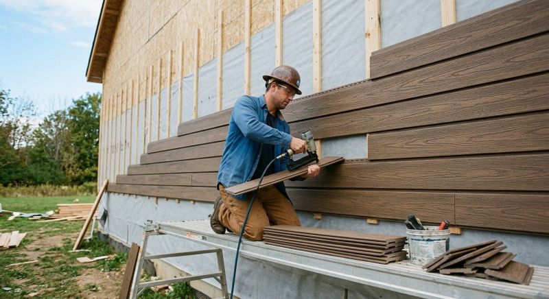 Faux Wood Siding Installation in Hollis Center, ME