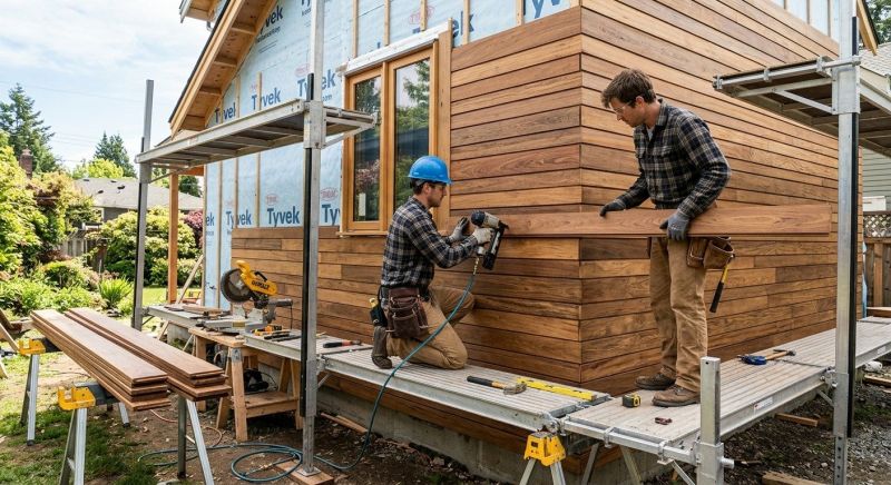 Hardwood Siding Installation in Wells, ME