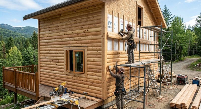 Log Siding Installation in Acton, ME