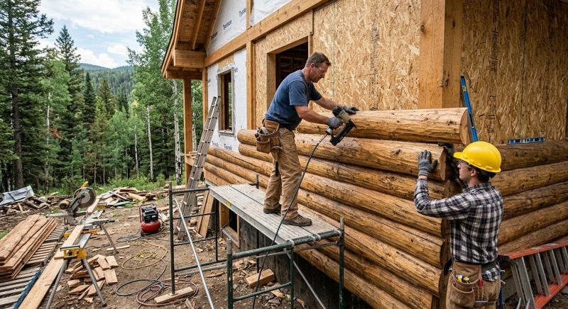 Log Siding Installation in Buxton, ME