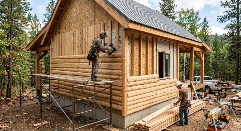 Log Siding Installation in Ogunquit, ME