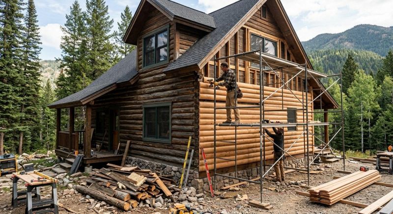 Log Siding Replacement in Wells, ME