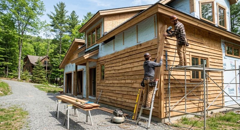 Rustic Siding Installation in Wells, ME
