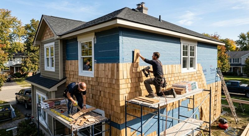 Shingle Siding Installation in Wells, ME