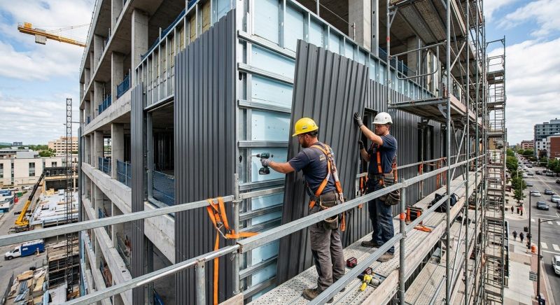 Steel Cladding Installation in Wells, ME