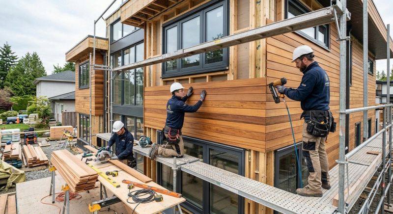 Wood Cladding Installation in Acton, ME