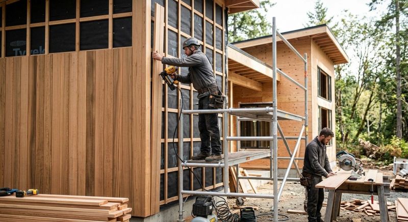 Wood Cladding Installation in Kennebunkport, ME