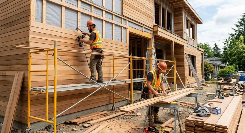 Wood Cladding Installation in Rochester, NH